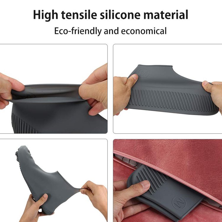 Reusable Waterproof Silicone Rain Overshoe Galoshes Ankle Boot Anti-Slip Shoe Covers Women Kids-Durable Summer Autumn Outdoor