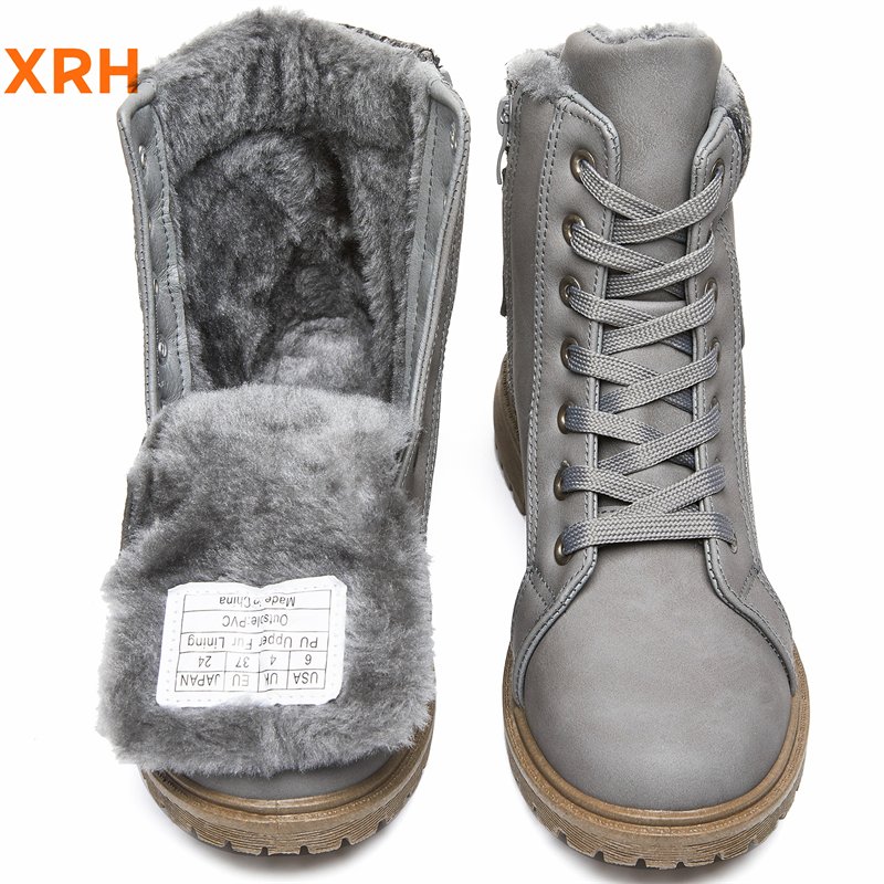 Fashion Anti-Slip Pu Upper Warm Black Botas De Mujer Luxury Custom Shoes Platform Womens Winter Ankle Boots 2024 For Women