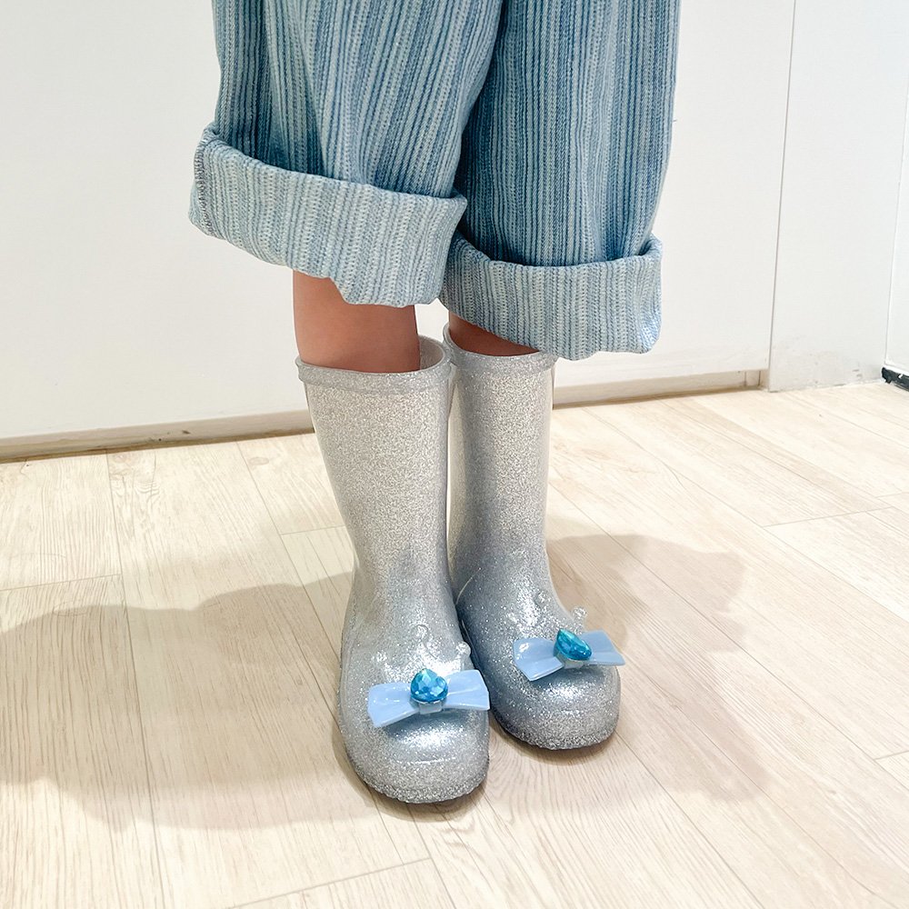 Customization Little Girl Plastic Jelly Boot Winter Children Fancy Shiny Water Shoes Outdoor Cute Baby Kids Princess Rain boots
