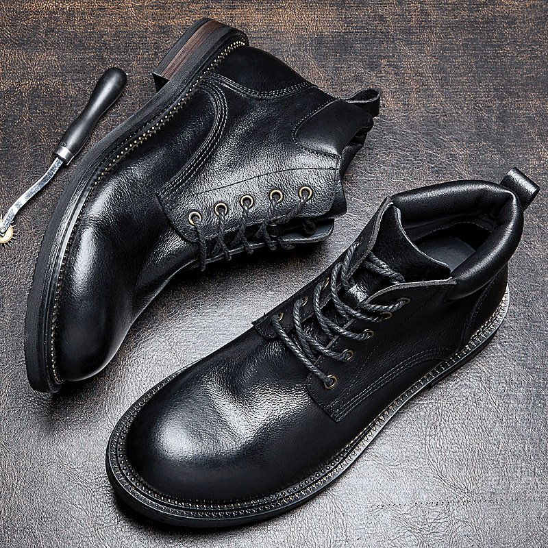 Newest Fashion Genuine Leather Men Boots Martin Boots For Men