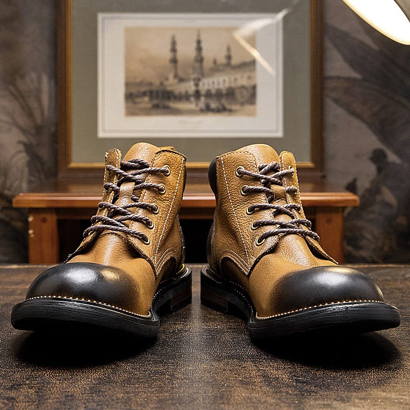 Newest Fashion Genuine Leather Men Boots Martin Boots For Men