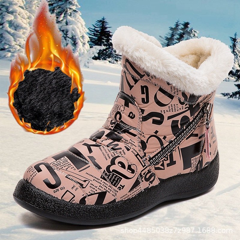 cute cheap unique Warm winter fluffy fur women classy winter boots