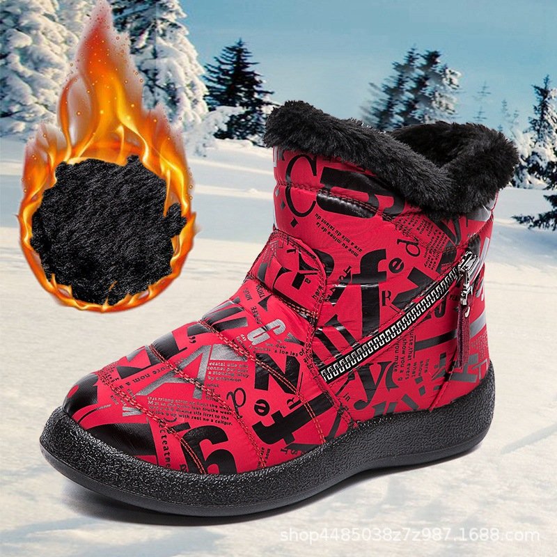 cute cheap unique Warm winter fluffy fur women classy winter boots