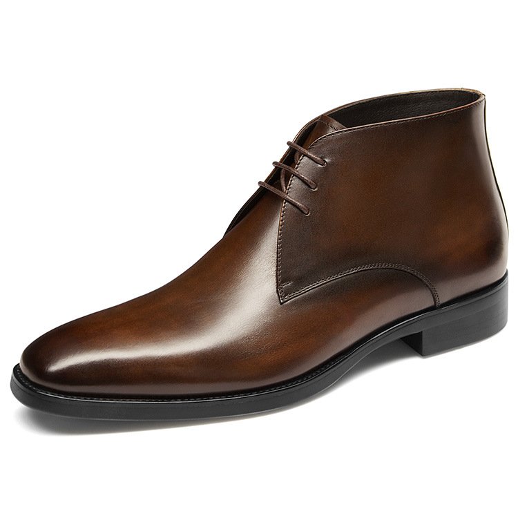 Elegant fashion genuine leather men boots wholesale leather boots for men oxford handmade breathable Party men's ankle boots