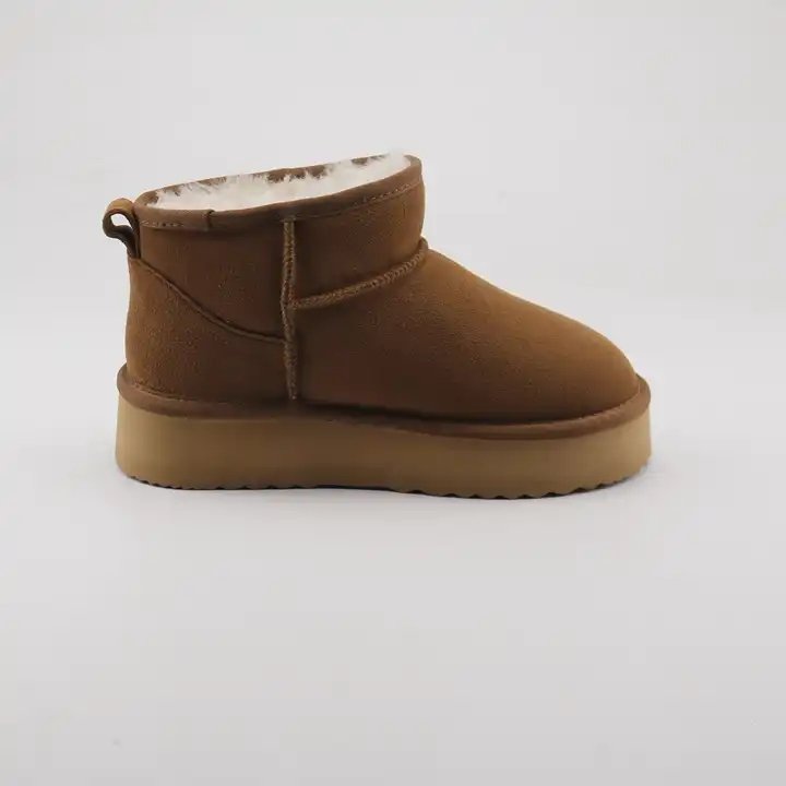 Classical Snow Boots for women with Genuine Leather Simple Style lowest price Faux Leather Shoes ladies Women Winter Snow Boots