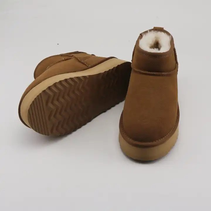 Classical Snow Boots for women with Genuine Leather Simple Style lowest price Faux Leather Shoes ladies Women Winter Snow Boots