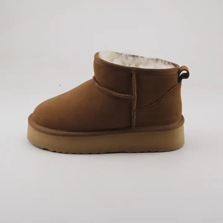 Classical Snow Boots for women with Genuine Leather Simple Style lowest price Faux Leather Shoes ladies Women Winter Snow Boots