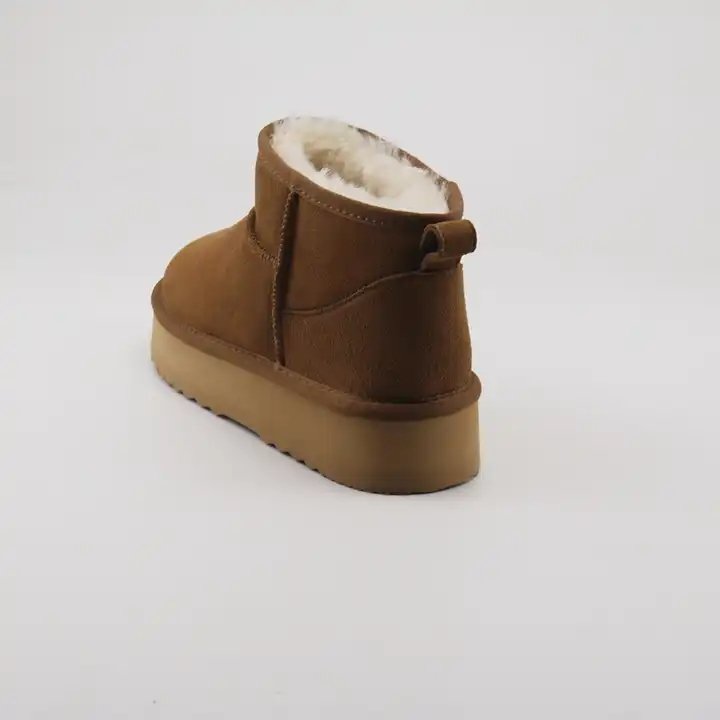 Classical Snow Boots for women with Genuine Leather Simple Style lowest price Faux Leather Shoes ladies Women Winter Snow Boots