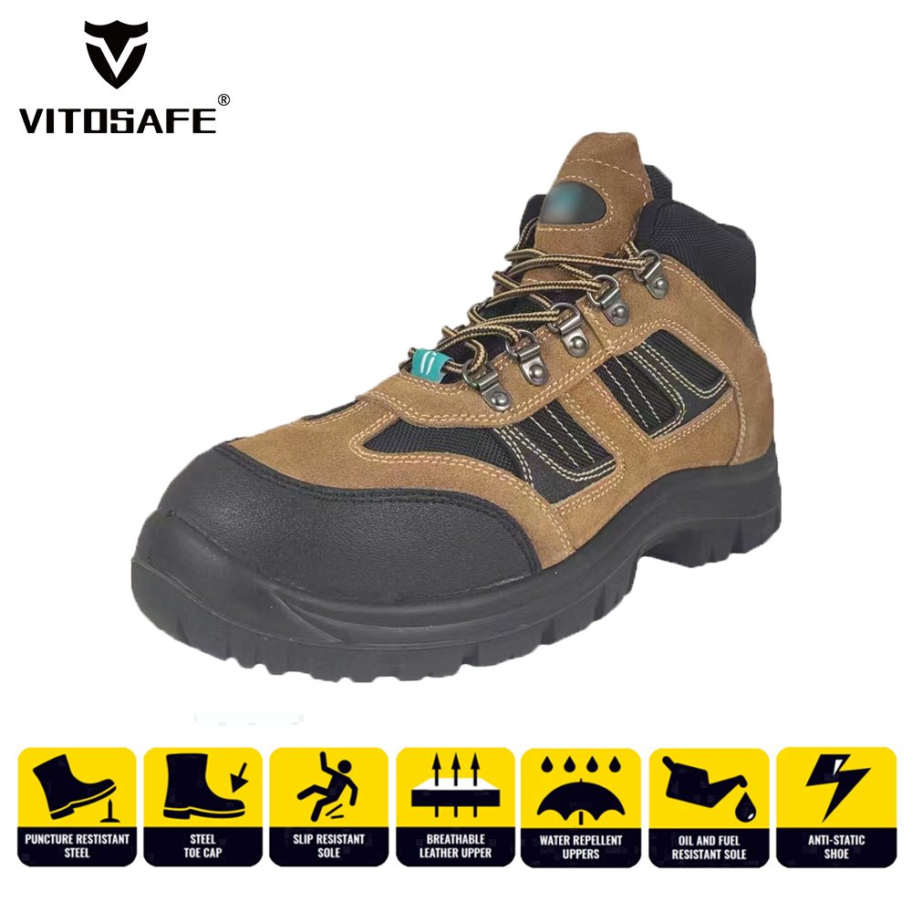 High Quality Anti-static Labor Protection Footwear Work Safety Shoes Boots for Men S1p