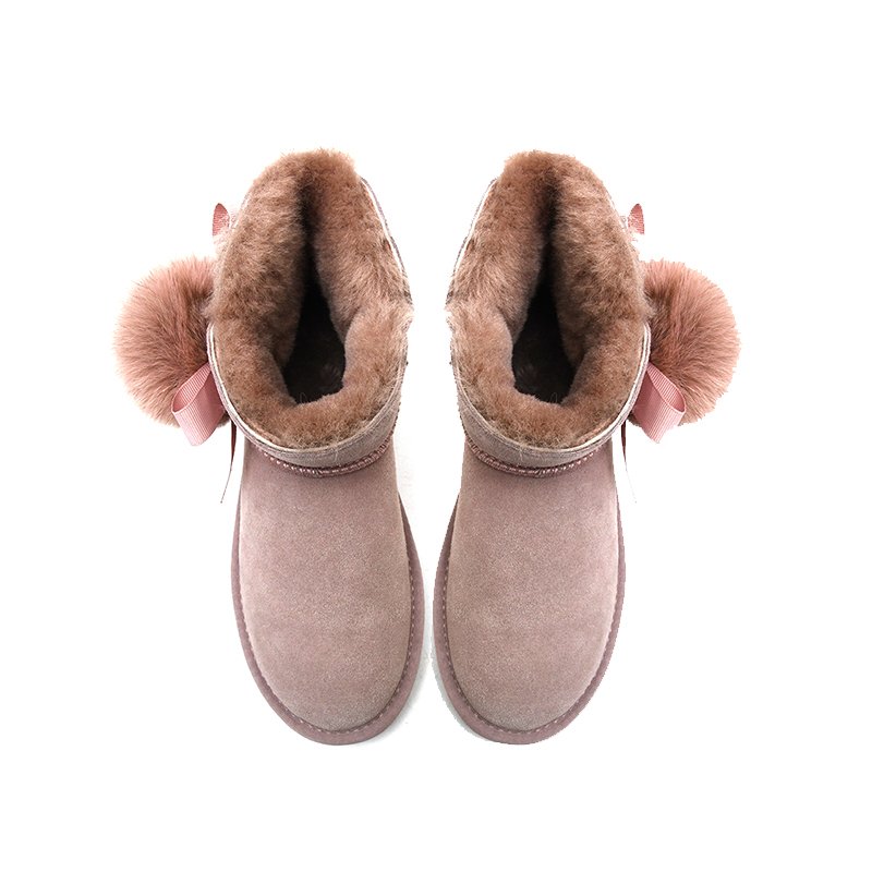2023 Wholesale fashion ladies sheepskin kids women winter snow fur boots