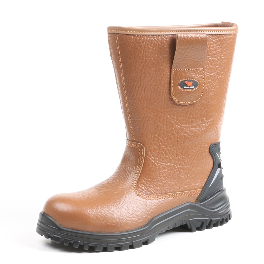 Safepath High Cut Ankle Protective work boots Waterproof Riggor Boots anti slip Safety Shoes for Construction Mining