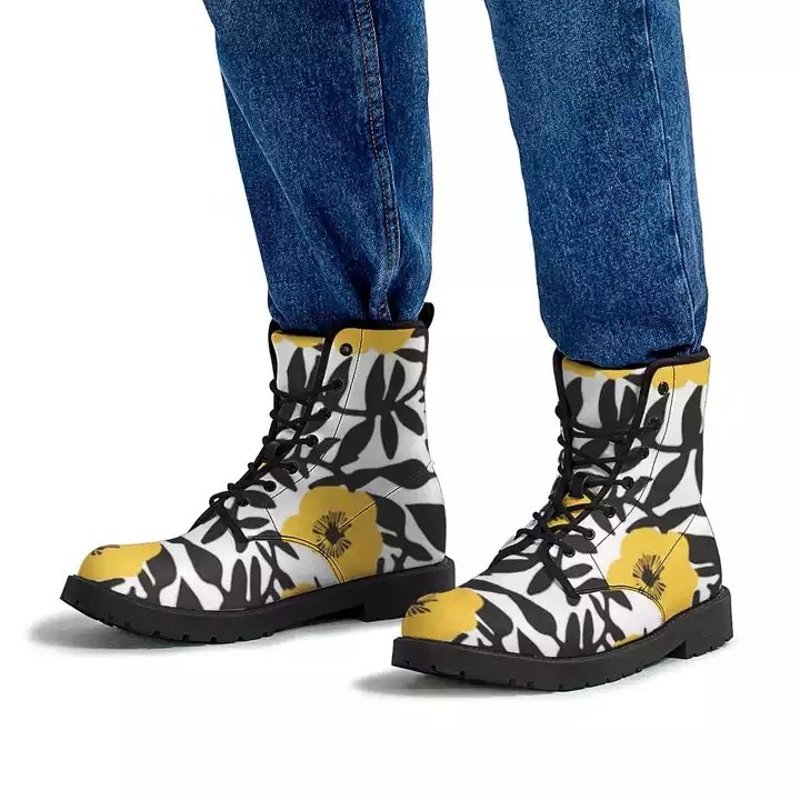 Print On Demand Ladies Designer Leather Shoes Women Boots Custom Colourful Boots Women Shoes Winter Ankle Hiking Boots