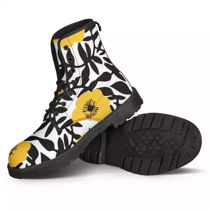 Print On Demand Ladies Designer Leather Shoes Women Boots Custom Colourful Boots Women Shoes Winter Ankle Hiking Boots