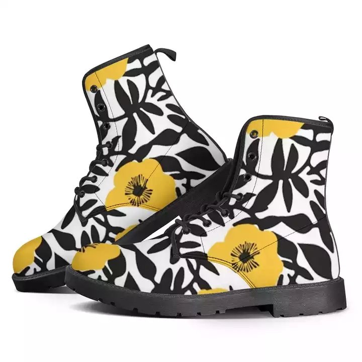 Print On Demand Ladies Designer Leather Shoes Women Boots Custom Colourful Boots Women Shoes Winter Ankle Hiking Boots