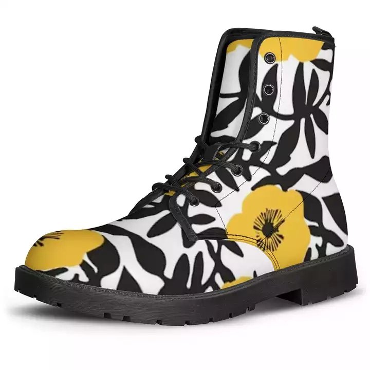 Print On Demand Ladies Designer Leather Shoes Women Boots Custom Colourful Boots Women Shoes Winter Ankle Hiking Boots