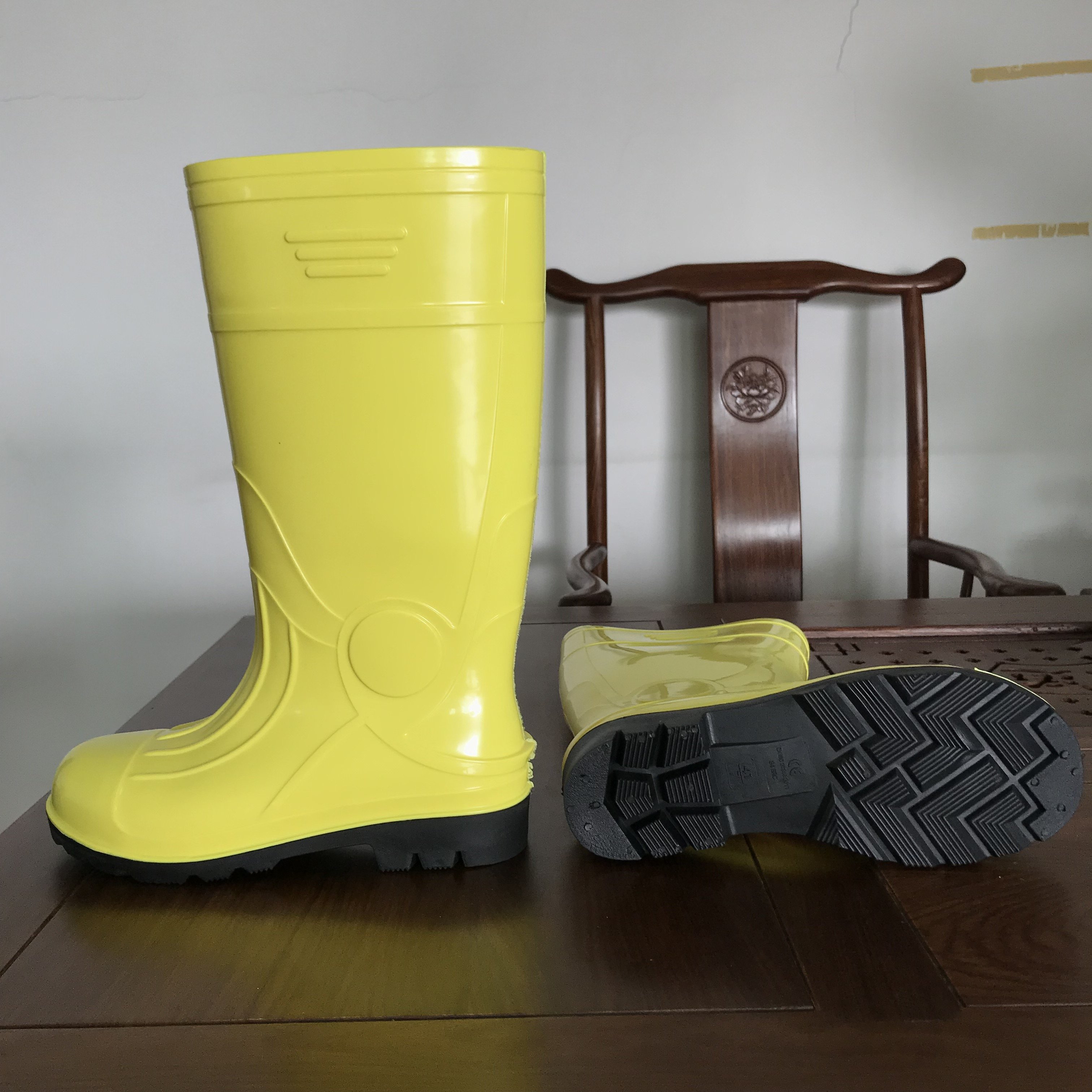 Wholesale Custom Industry Steel Toe Waterproof Rubber Wellington Rain Boots for Men