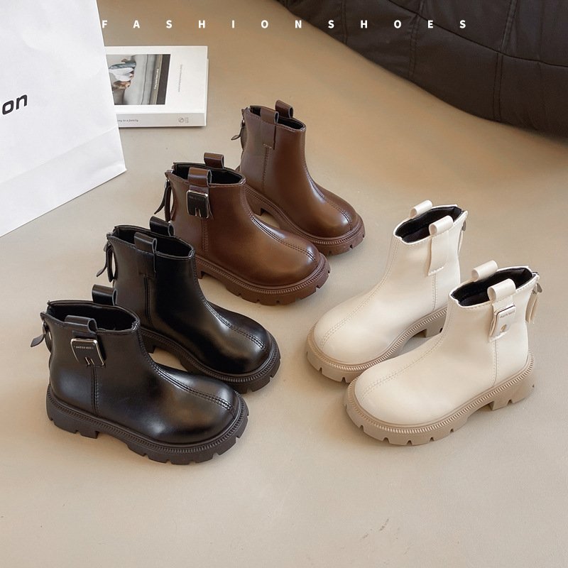 High Quality Children's Short Boots Autumn And Winter New Boys Fashion Soft Soled Girls Explosive Leather Boots