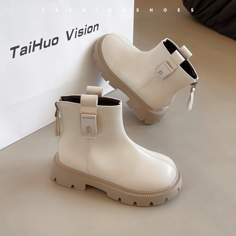 High Quality Children's Short Boots Autumn And Winter New Boys Fashion Soft Soled Girls Explosive Leather Boots