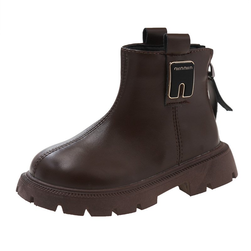 High Quality Children's Short Boots Autumn And Winter New Boys Fashion Soft Soled Girls Explosive Leather Boots