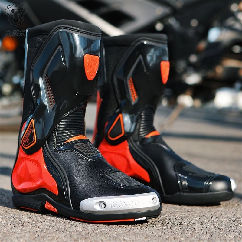 Customized Professional Motorbike Shoes Break Biker Waterproof Riding Leather Manufacturers Motorcycle Boots for Men