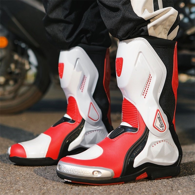 Customized Professional Motorbike Shoes Break Biker Waterproof Riding Leather Manufacturers Motorcycle Boots for Men