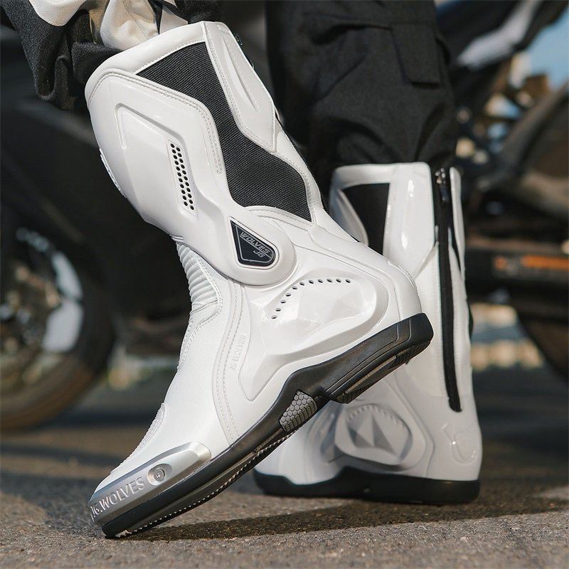 Customized Professional Motorbike Shoes Break Biker Waterproof Riding Leather Manufacturers Motorcycle Boots for Men
