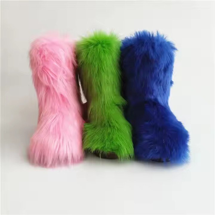 Fashion Winter Snow Boots Custom Women Faux Fur Boots Women