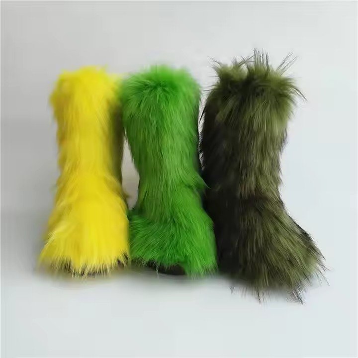 Fashion Winter Snow Boots Custom Women Faux Fur Boots Women