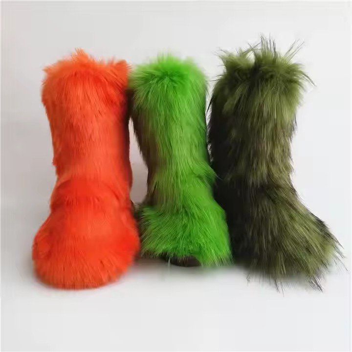 Fashion Winter Snow Boots Custom Women Faux Fur Boots Women