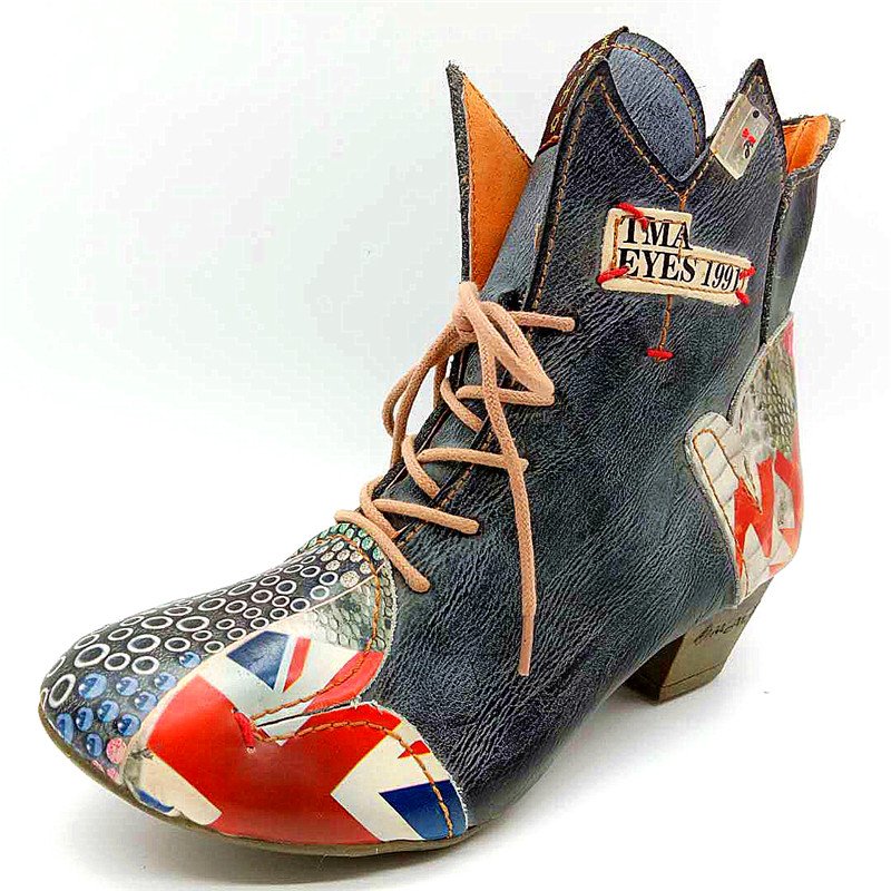 Winter Fashion Thick All-Match Boots Woman Lace-Up Non-Slip Women's Boots Ankle Shoes