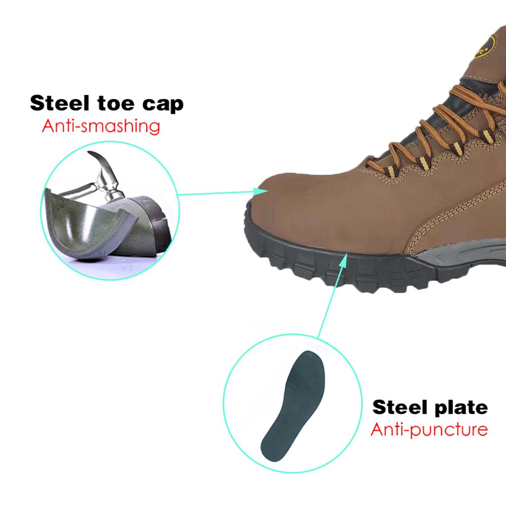 Wholesale Waterproof Slip Resistant Zapatos de seguridad Steel Toe Boots Safety Shoes Men Work