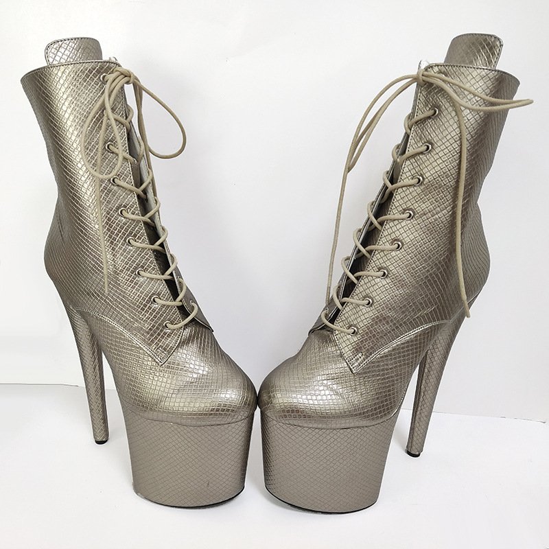 Fashion Botine Femme Scarpe Talons Donna Buckle platform Peep Toe Heels Sandals Ladies 20CM Pole Dance Boots For Women