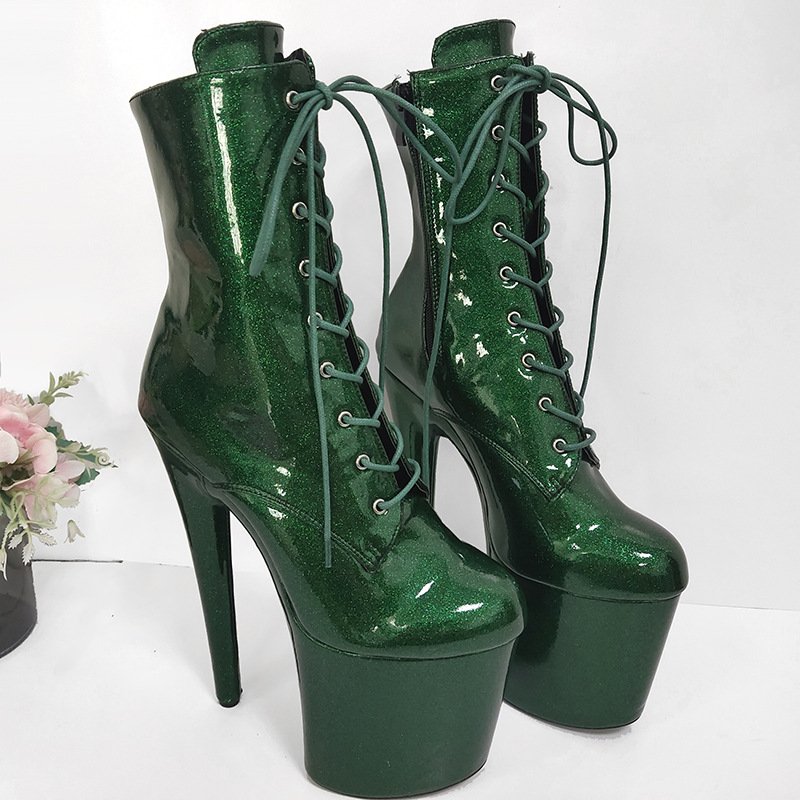 Fashion Botine Femme Scarpe Talons Donna Buckle platform Peep Toe Heels Sandals Ladies 20CM Pole Dance Boots For Women