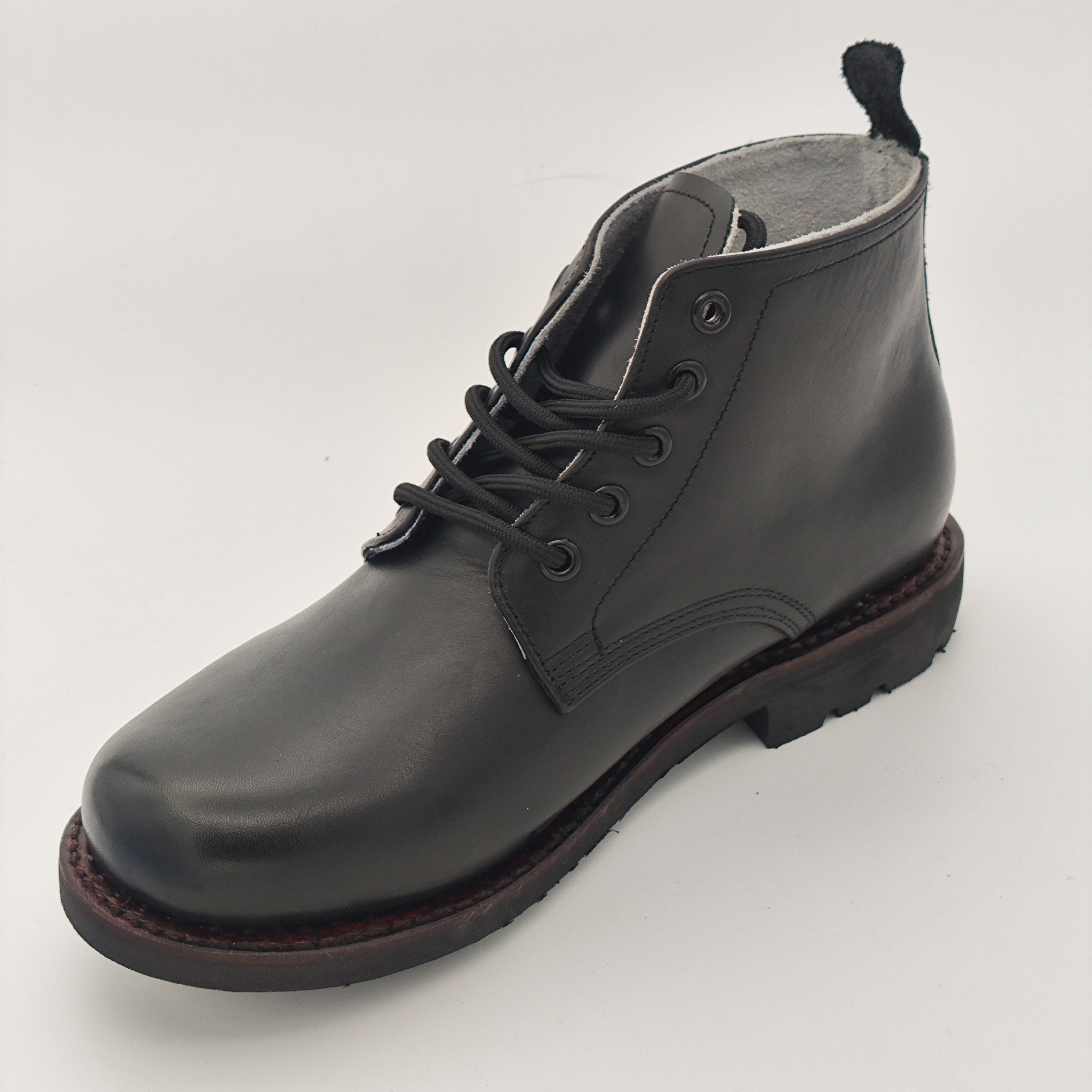 Men's High-Top British Style Round Toe Lace Up Tooling Boots