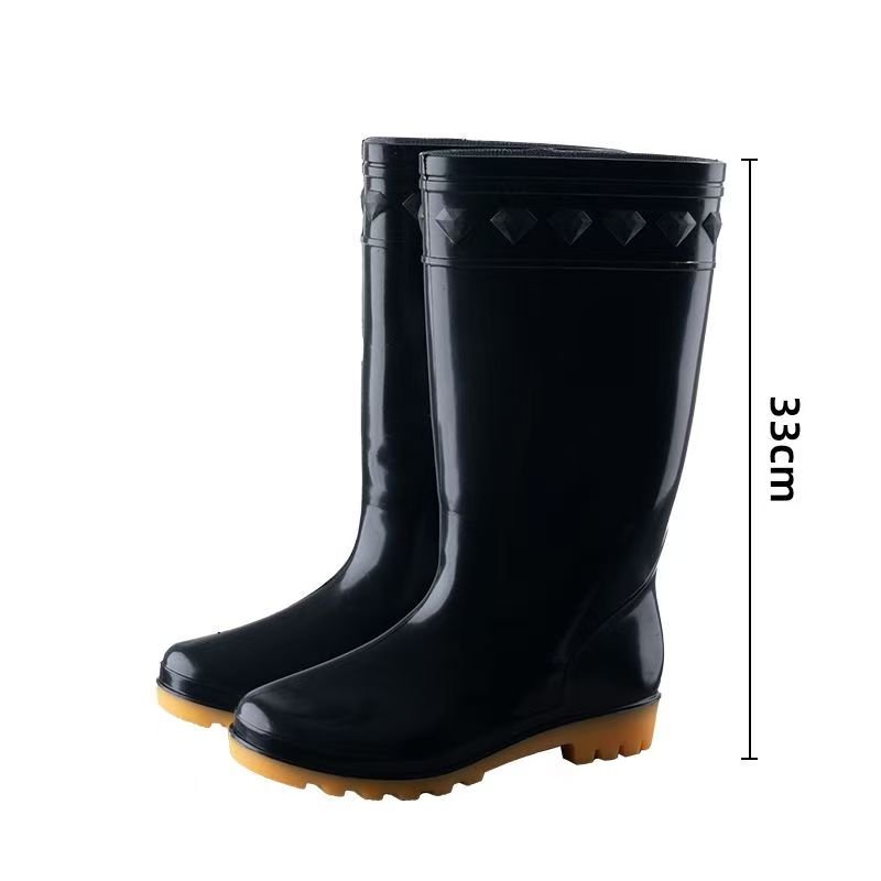 Global hot explosive Anti Slip Waterproof Shoes Rain Boots High Tube Rubber Shoes With Velvet Cotton Acid Alkali Resistance