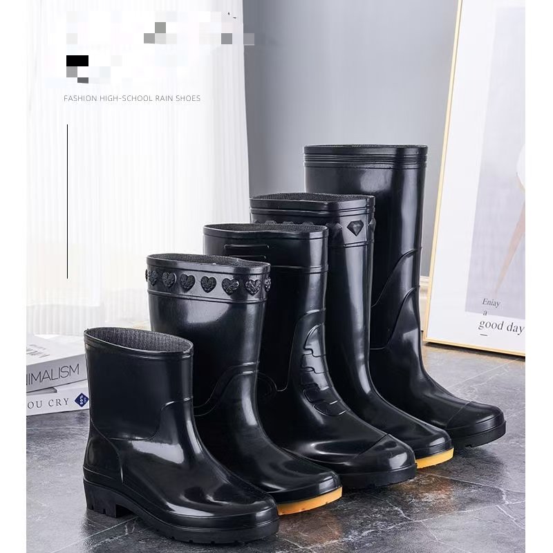Global hot explosive Anti Slip Waterproof Shoes Rain Boots High Tube Rubber Shoes With Velvet Cotton Acid Alkali Resistance