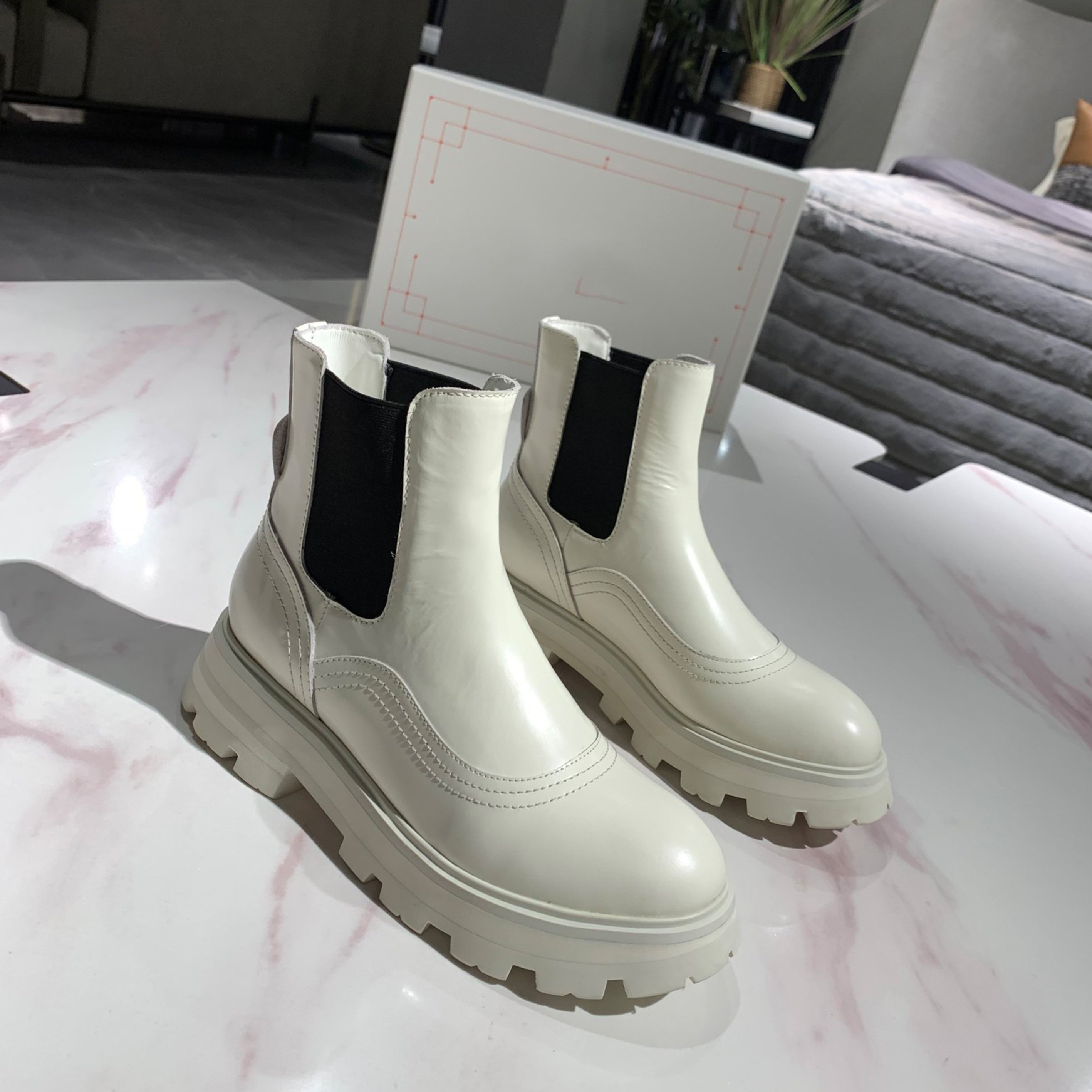 Genuine Leather Ladies Ankle Boots fashion boots leather Ankle Designer Goth Lace Up Ankle Ladies Boots
