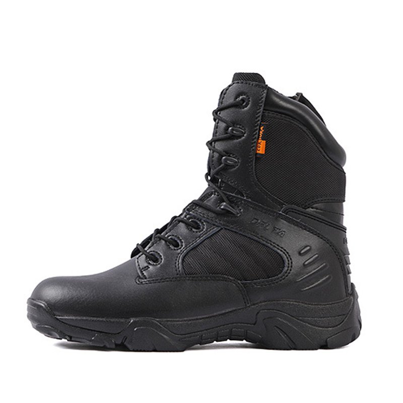 Customized Leather Work Rubber Safety Boots Shoes Protective Work Boots shoes Men tactical boots black