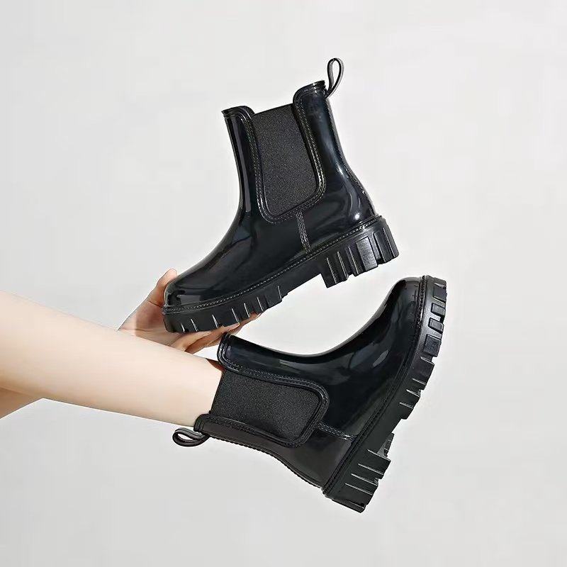 Oem Logo Gumboots New Arrival Wellies Waterproof Chelsea Rain Boots Sebs Glittering Women Boot For Women's