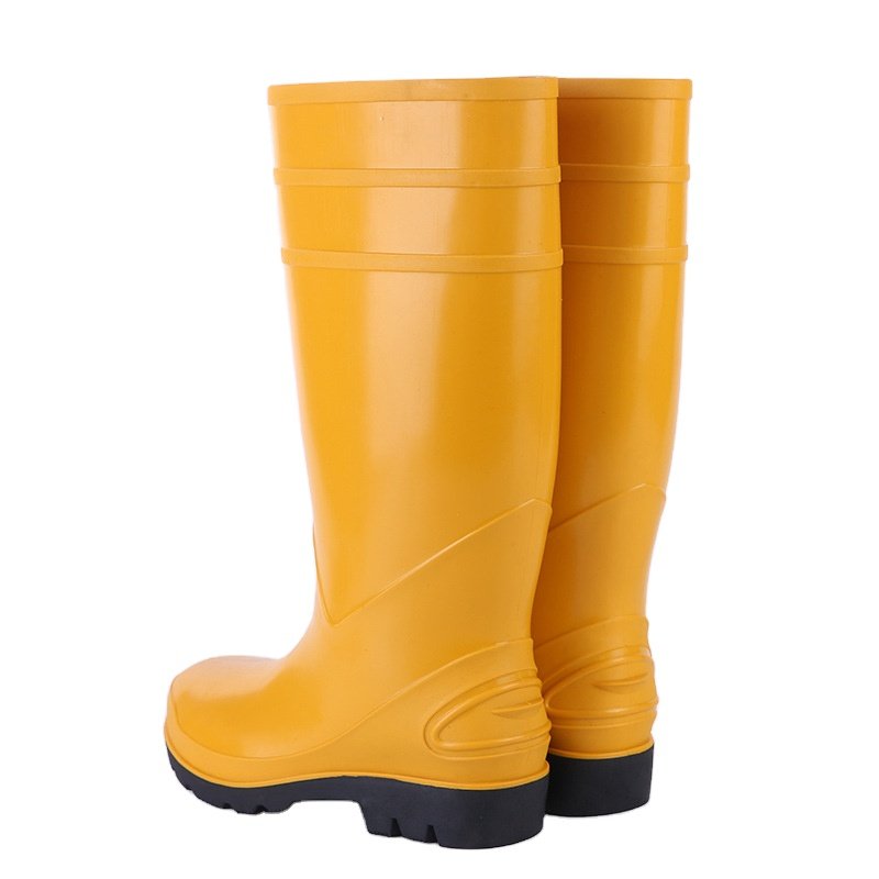 High quality EN ISO 20345 cheap prices construction agriculture use rain boots waterproof pvc safety gumboots