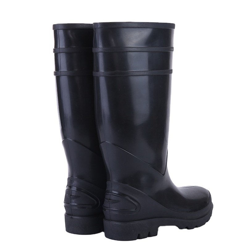 High quality EN ISO 20345 cheap prices construction agriculture use rain boots waterproof pvc safety gumboots