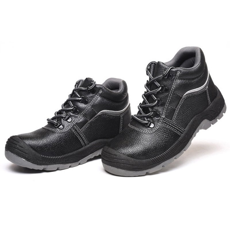 Factory Cheap High Quality PU Leather Israel Men's Working Safety Shoes Steel Toe Work Boot For Men Women