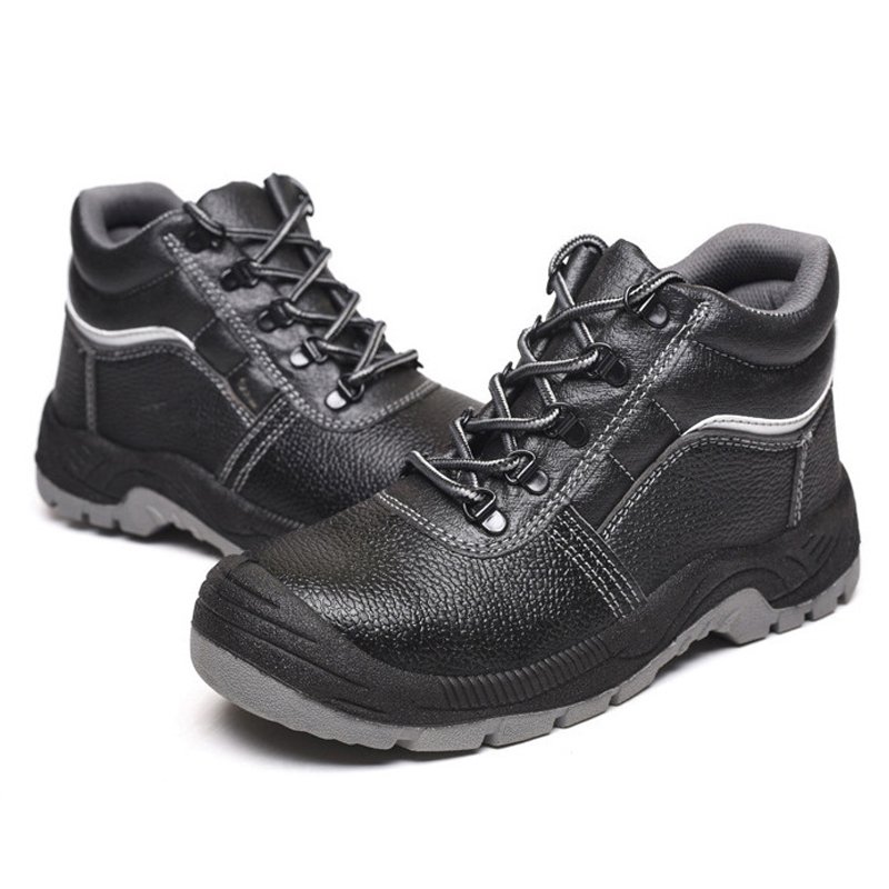 Factory Cheap High Quality PU Leather Israel Men's Working Safety Shoes Steel Toe Work Boot For Men Women