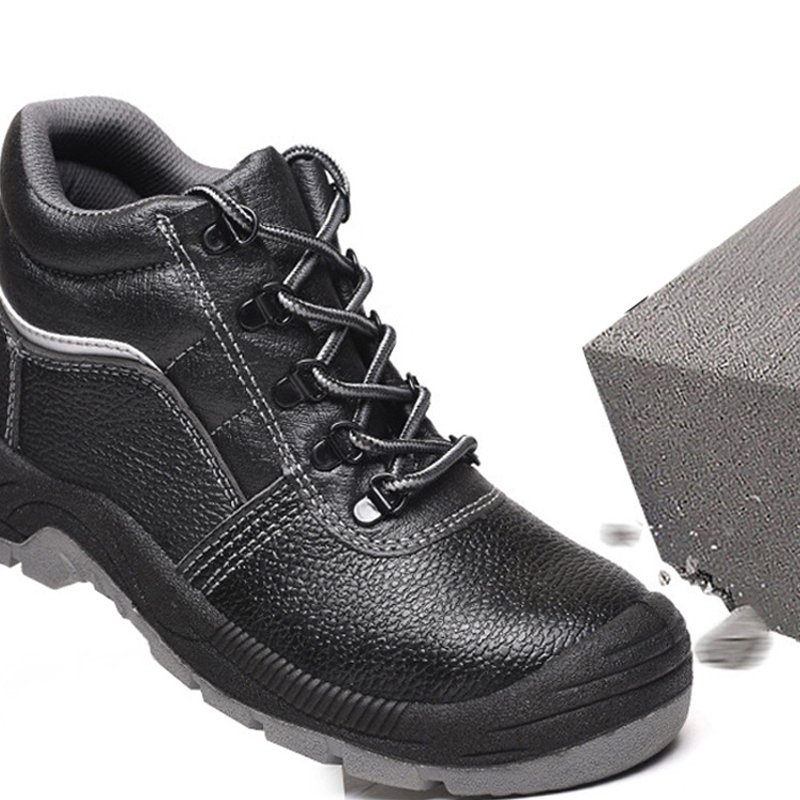 Factory Cheap High Quality PU Leather Israel Men's Working Safety Shoes Steel Toe Work Boot For Men Women