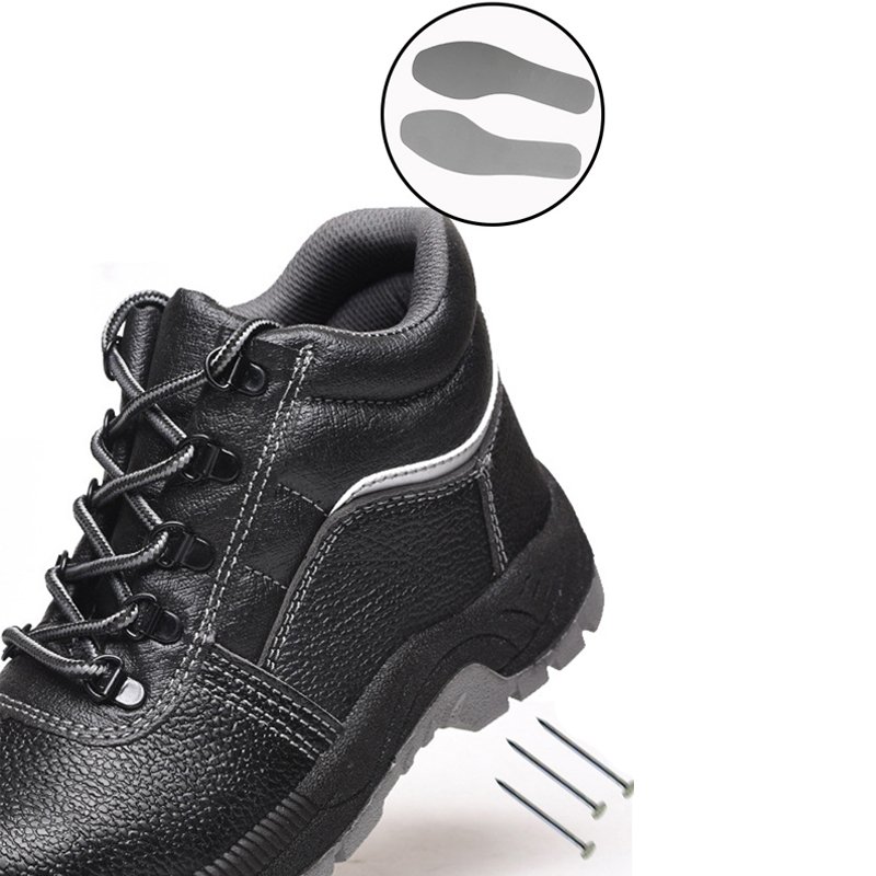 Factory Cheap High Quality PU Leather Israel Men's Working Safety Shoes Steel Toe Work Boot For Men Women