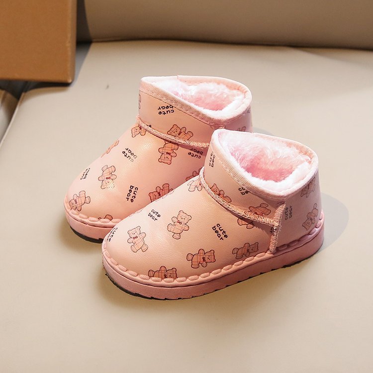 New Arrival Soft Fashion Warm Cotton Fabric Stars Print 0-2 years Baby Boy Boots Baby Booties