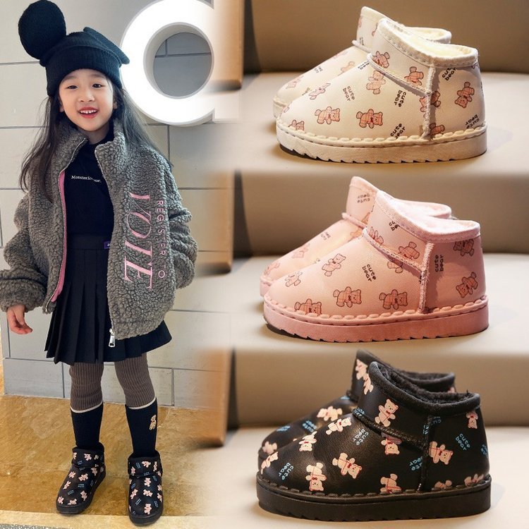 New Arrival Soft Fashion Warm Cotton Fabric Stars Print 0-2 years Baby Boy Boots Baby Booties