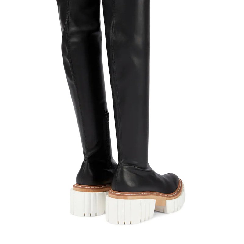 Available Winter New Customized Design Size 43 Round Toe Flat Heel Nude Boots Shoes Long Over Knee High Women Boots
