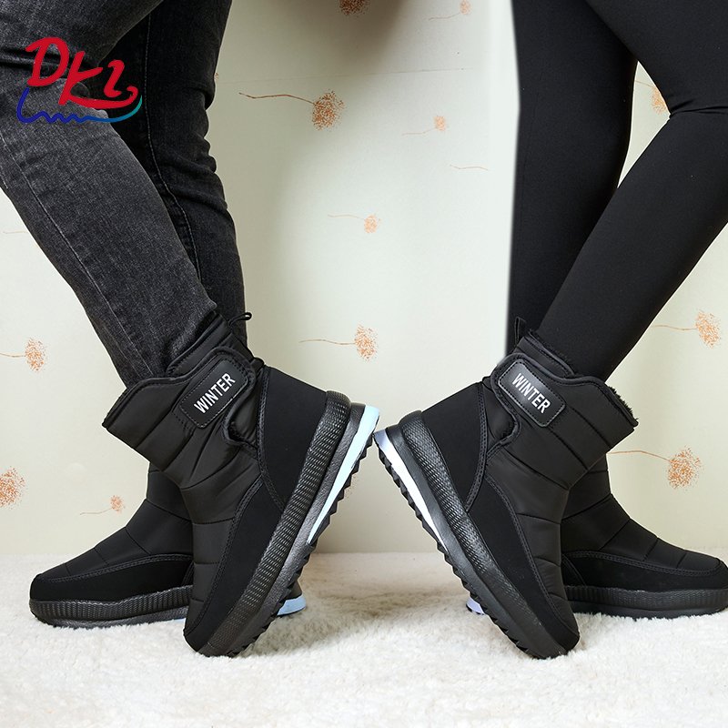 Thickened Winter Warm Plush Wear-Resistant Snow Shoes Boots New Casual Large Size Anti-Slip Snow Boots