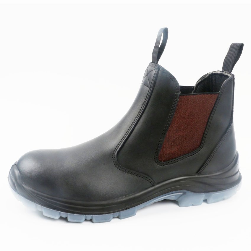 High quality protective equipment industry leather steel toe work safety shoes / boots for men